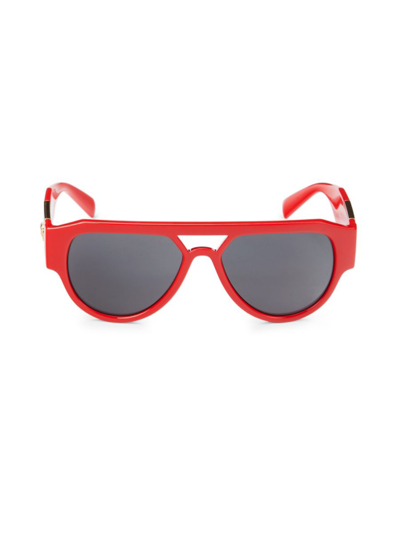 Shop Versace Women's 57mm Aviator Sunglasses In Red