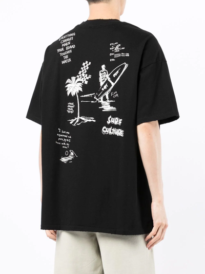Shop Five Cm Surf Culture Graphic-print T-shirt In Schwarz