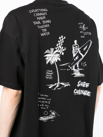 Shop Five Cm Surf Culture Graphic-print T-shirt In Schwarz