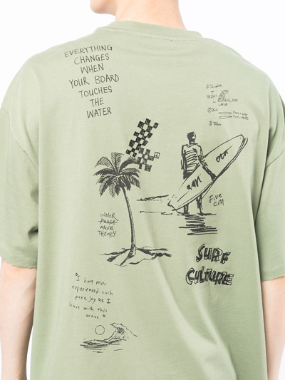 Shop Five Cm Surf Culture Graphic-print T-shirt In Grün