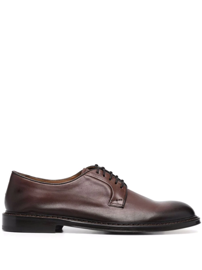Shop Doucal's Harley Derby Shoes In Braun