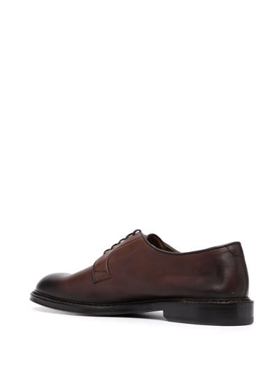 Shop Doucal's Harley Derby Shoes In Braun