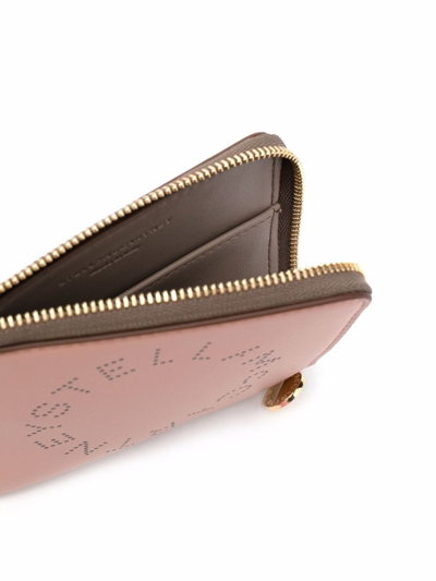 Stella Mccartney Stella Logo Compact Wallet In Rosa