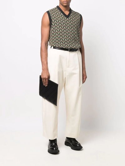 Studio Nicholson Sorte Wide-leg Pleated Trousers In Nude