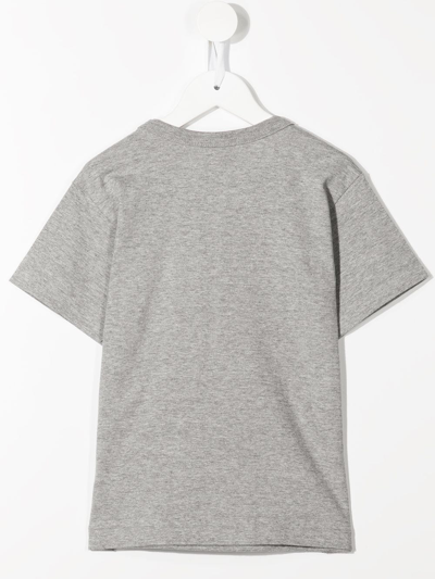 Shop Comme Des Garçons Play Heart-logo Print T-shirt In Grey