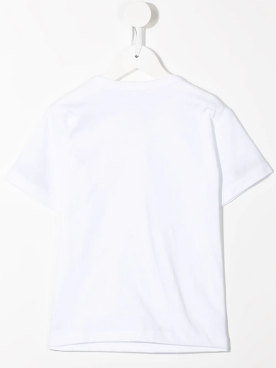Comme Des Garçons Play Heart-print Short-sleeved T-shirt In White