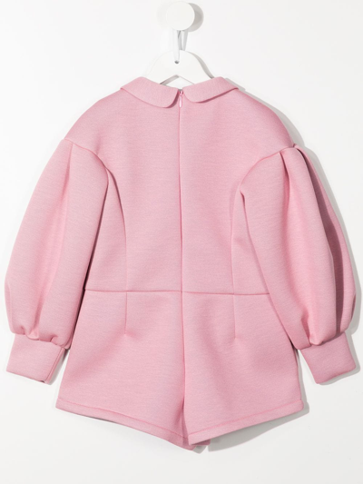 Shop Simonetta Puff-longsleeve Playsuit In Pink