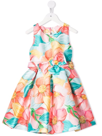 Shop Abel & Lula Floral-print Sleeveless Dress In Orange
