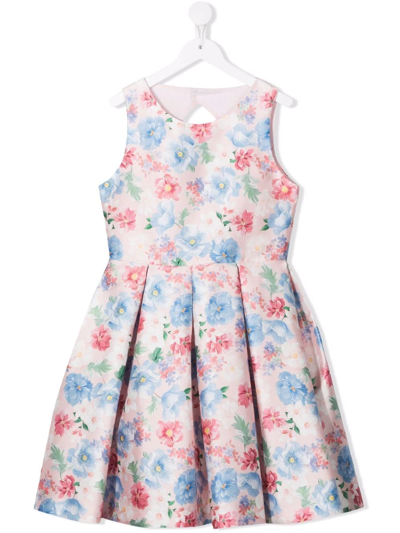 Shop Abel & Lula Teen Floral-print Sleeveless Dress In Pink