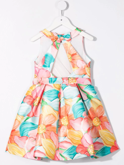 Shop Abel & Lula Floral-print Sleeveless Dress In Orange