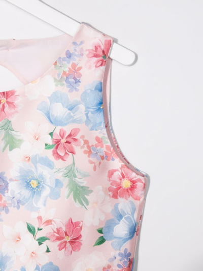 Shop Abel & Lula Teen Floral-print Sleeveless Dress In Pink