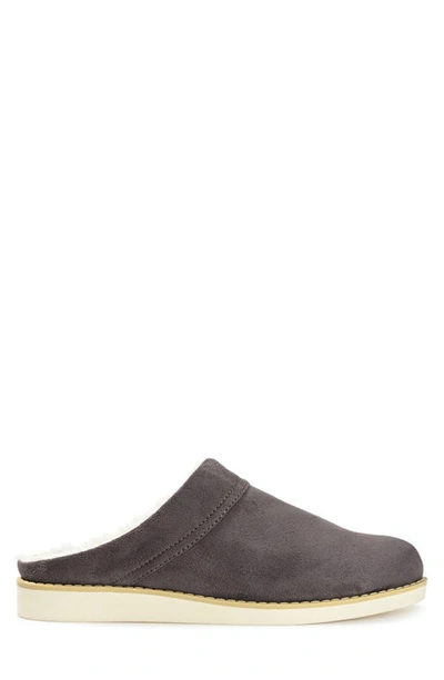 Shop Journee Collection Sabine Faux Fur Lined Slipper In Charcoal