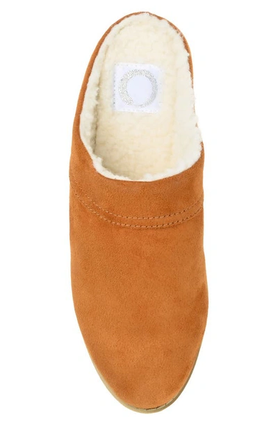 Shop Journee Collection Sabine Faux Fur Lined Slipper In Tan