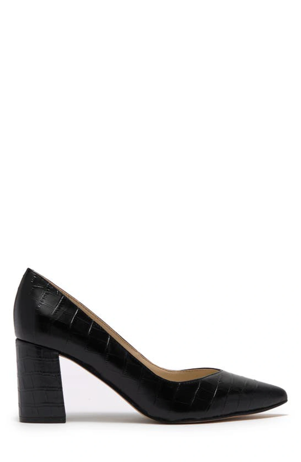 Marc Fisher Caitlin Block Heel Pump In Black Multi Leather ModeSens