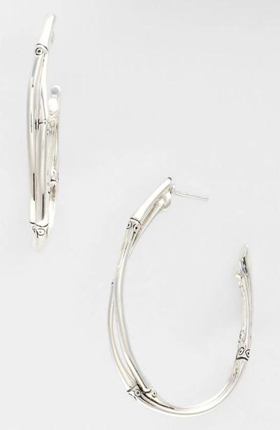 Shop John Hardy Sterling Silver Large Twisted Hoop Earrings
