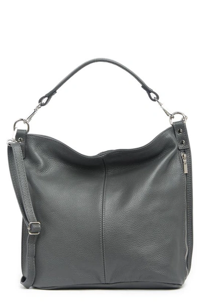 Shop Massimo Castelli Maison Heritage Leather Shoulder Bag In Grey