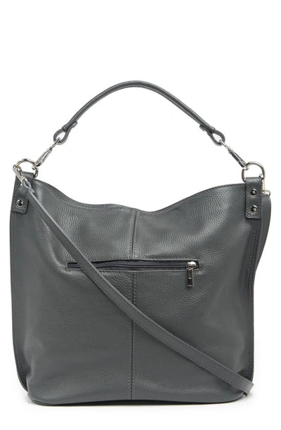 Shop Massimo Castelli Maison Heritage Leather Shoulder Bag In Grey