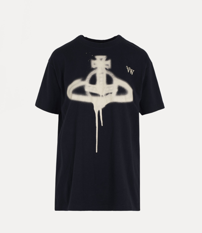 Shop Vivienne Westwood Spray Orb Classic T-shirt In Black