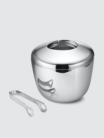 Shop Georg Jensen Sky Ice Bucket And Tong In Stainless Steel