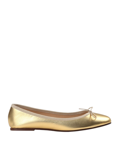 Shop Ballerette Monti Woman Ballet Flats Gold Size 8 Soft Leather