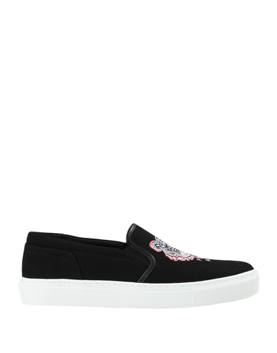 Kenzo K-skate Tiger Slip On Sneakers In Black