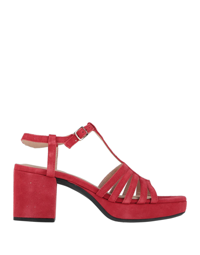 Shop Geox Woman Sandals Red Size 10 Soft Leather