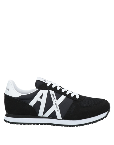Shop Armani Exchange Man Sneakers Black Size 13 Textile Fibers