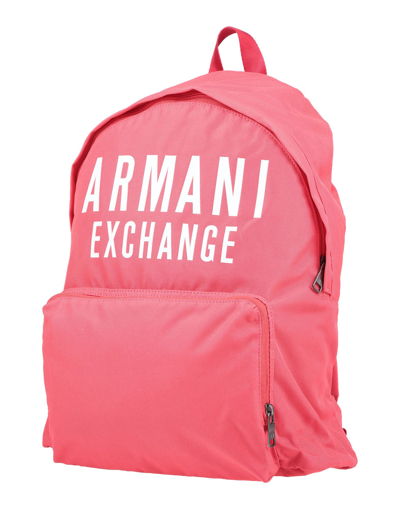 Shop Armani Exchange Backpacks In Coral