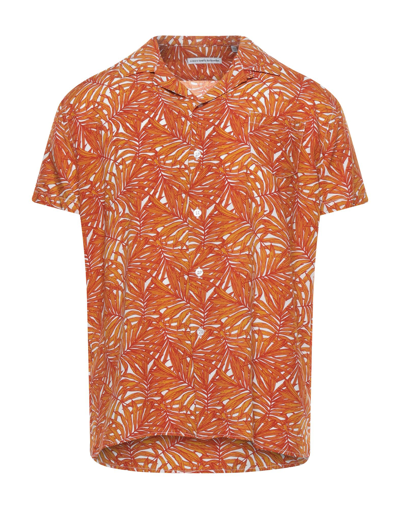 Shop Grey Daniele Alessandrini Man Shirt Orange Size 15 ¾ Viscose