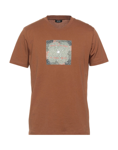 Shop Liu •jo Man T-shirts In Brown
