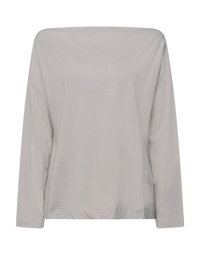 Shop Alpha Studio Woman T-shirt Grey Size 12 Cotton, Elastane
