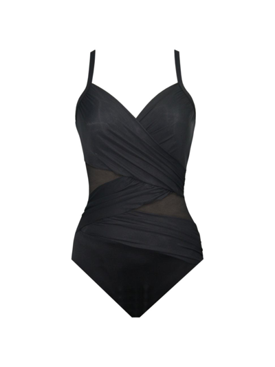 Shop Miraclesuit Swim Women's Mystique One-piece Swimsuit In Black