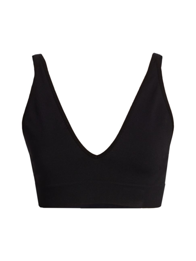 Shop Rick Owens Women's V-neck Sports Bra In Black