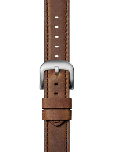 Shop Shinola Men's Grizzly Leather Smart Watch Strap In Cattail