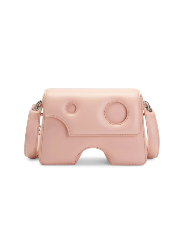 Off-White Burrow leather shoulder bag - Pink