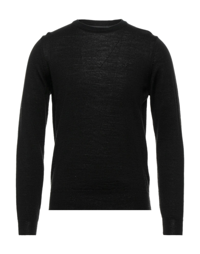 Shop Bagutta Man Sweater Black Size M Merino Wool, Acrylic