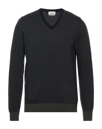 Shop Brooksfield Man Sweater Military Green Size 44 Polyamide, Viscose, Wool, Cashmere
