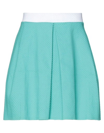 Shop Nineminutes Woman Mini Skirt Emerald Green Size M Cotton, Acrylic
