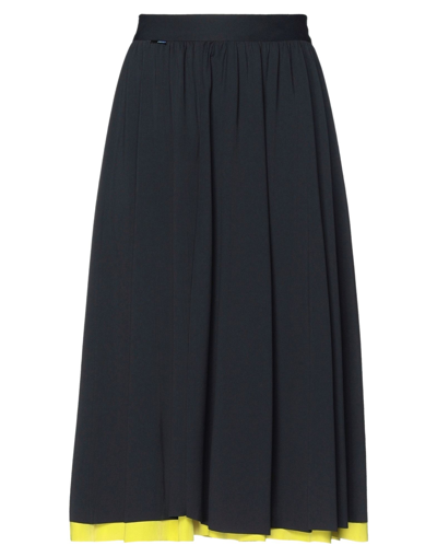 Shop Rrd Woman Midi Skirt Black Size 4 Polyamide, Elastane