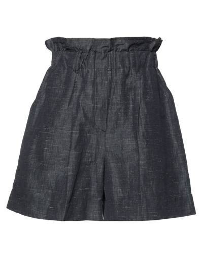 Momoní Woman Shorts & Bermuda Shorts Black Size 2 Cotton, Linen, Silk In Black