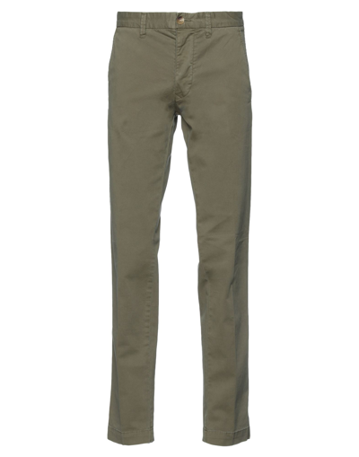 Shop Blauer Man Pants Military Green Size 30 Cotton, Elastane