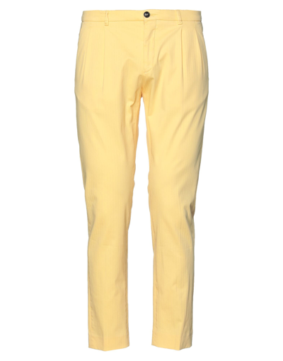 Shop People (+)  Man Pants Yellow Size 32 Cotton, Elastane