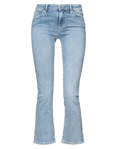Shop Ag Jeans Woman Denim Cropped Blue Size 30 Cotton, Polyester, Elastane