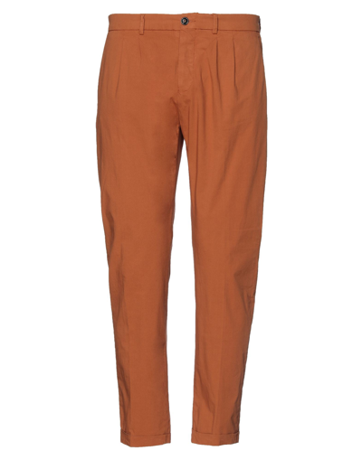 Shop People (+)  Man Pants Rust Size 28 Cotton, Elastane In Red