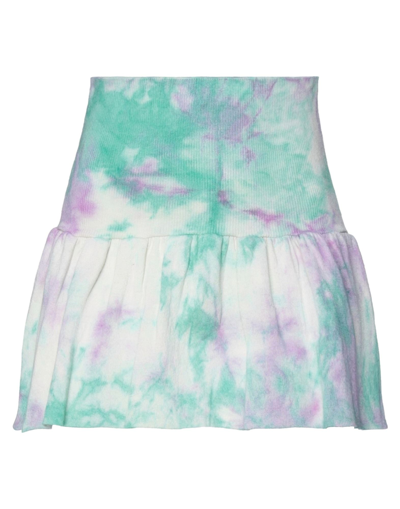 Shop Laneus Woman Mini Skirt Lilac Size 4 Cotton In Purple