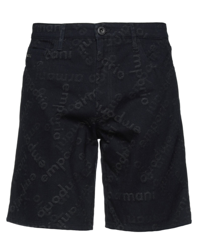 Shop Emporio Armani Man Denim Shorts Blue Size 34 Cotton, Polyester