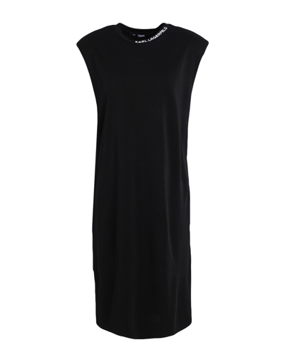Shop Karl Lagerfeld Woman Mini Dress Black Size S Viscose, Polyester, Elastane
