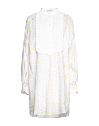 Shop See By Chloé Woman Mini Dress White Size 6 Cotton