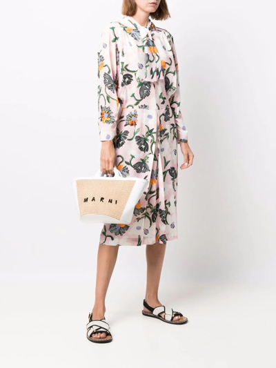 MARNI TROPICALIA LOGO-EMBROIDERED TOTE BAG 
