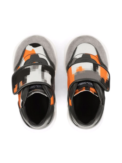 Shop Dolce & Gabbana Camouflage-print Touch-strap Sneakers In Black